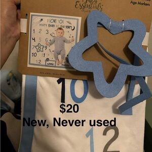 Baby Milestone Blanket with Star Frame